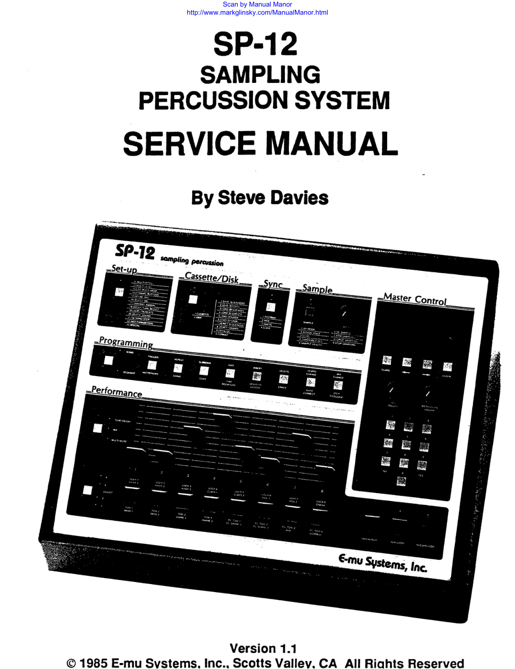 Première page de E mu SP12 Service Manual