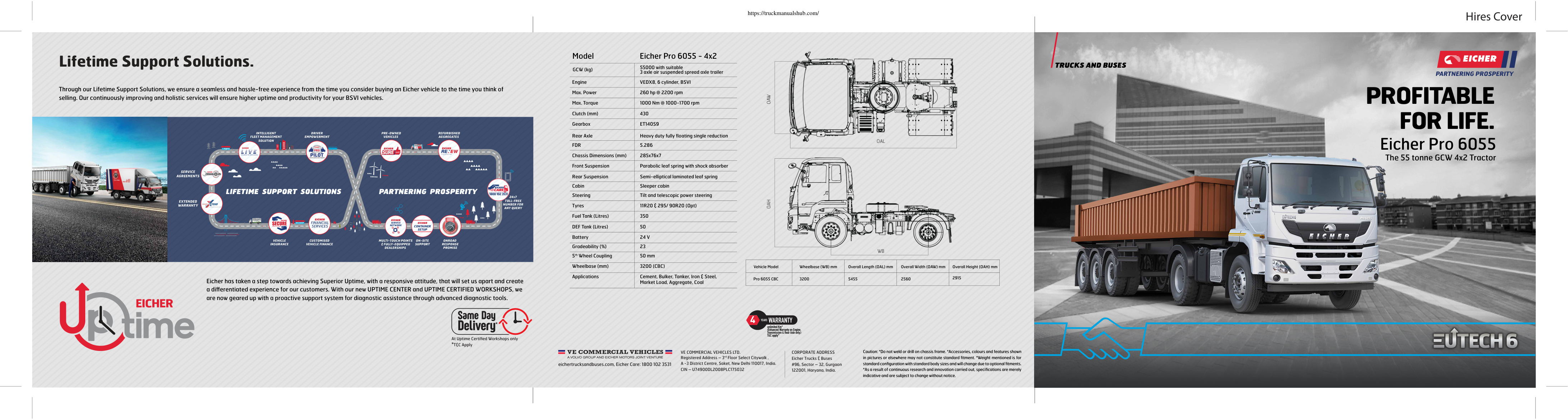Première page de Eicher Pro 6055 4 2 Technical Specifications