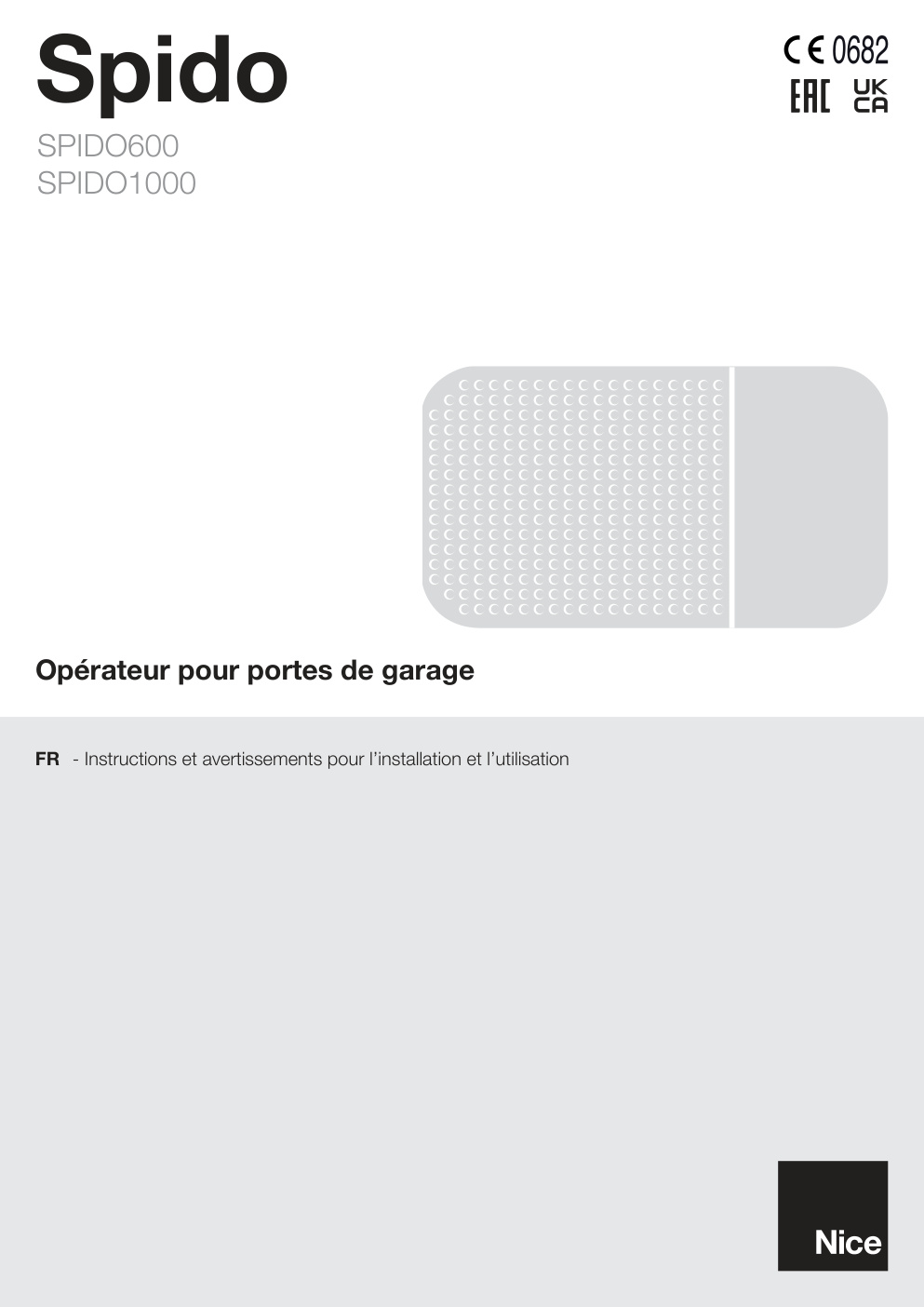 Première page de FR - Instructions et avertissements pour l'installation et l’utilisation