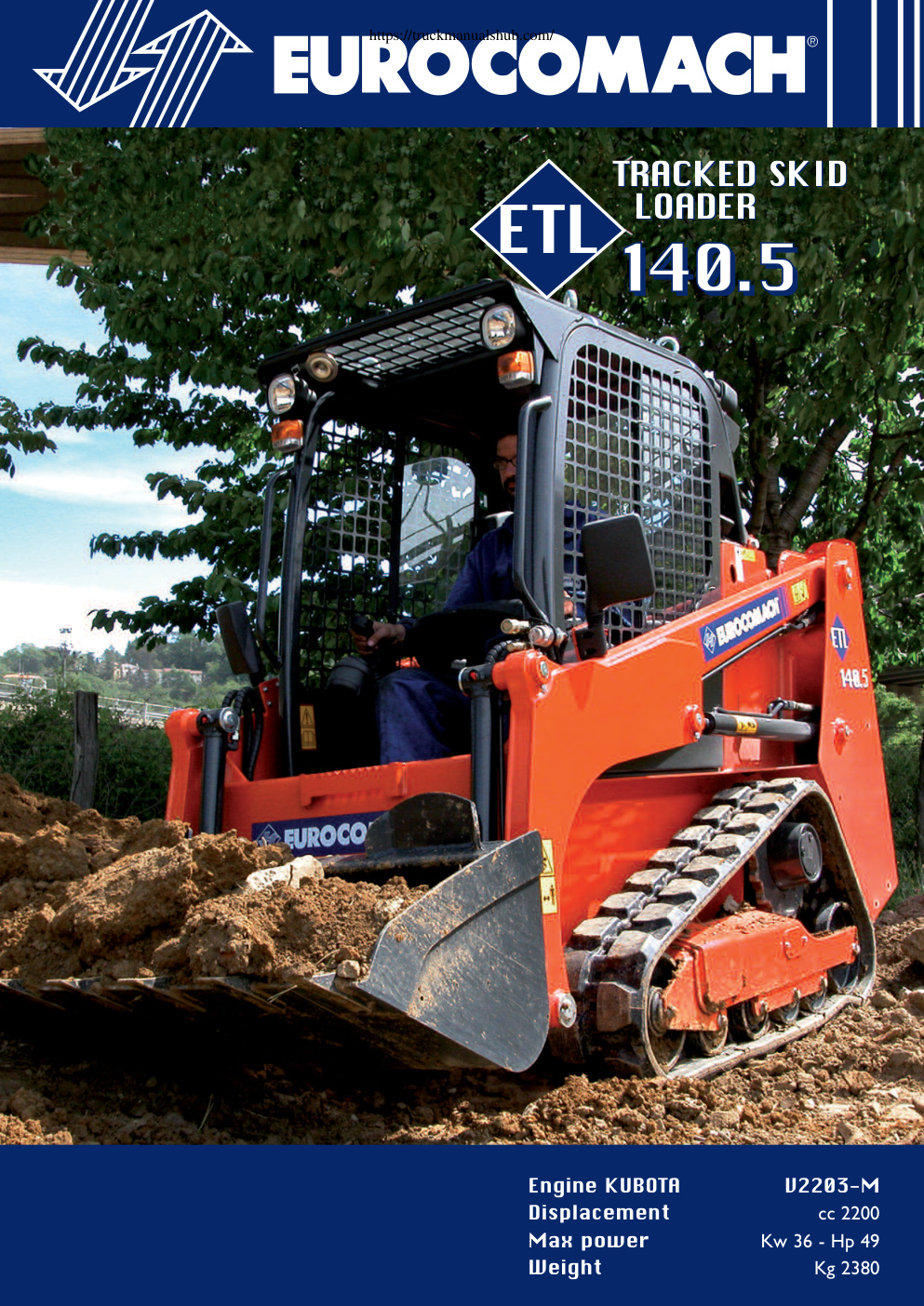 Première page de Eurocomach 140 5 ETL Skid Loader Technical Specifications