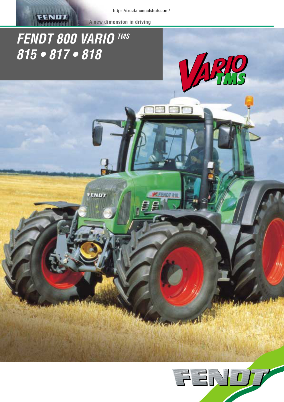 Première page de FENDT 800 VARIO TMS 815 817 818