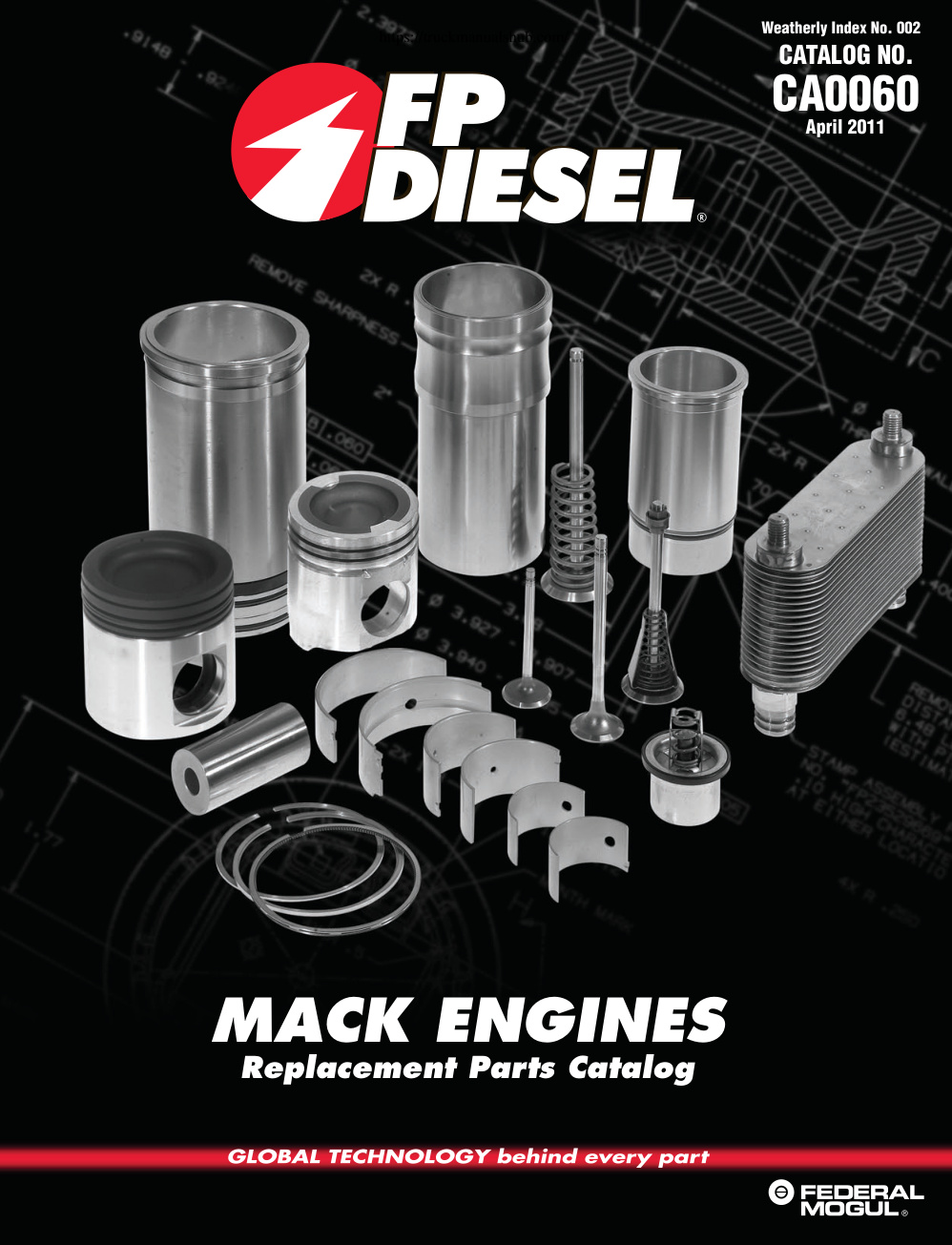 Première page de FP Diesel Mack Engines catalog No CA0060