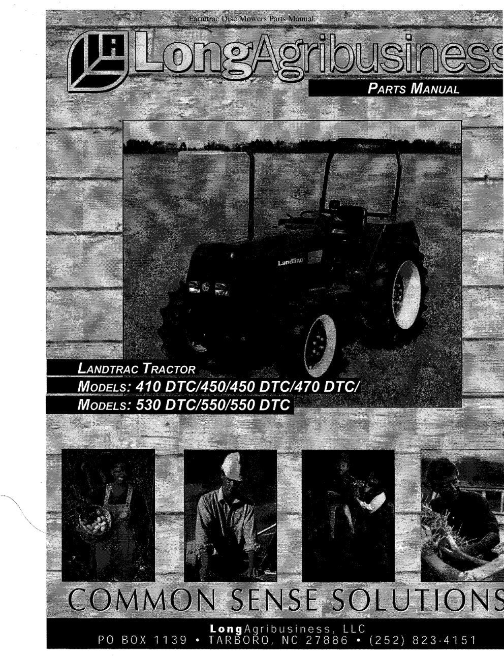 Première page de Farmtrac 410 DTC 450 450 DTC 470 DTC 530 DTC 550 550 DTC Parts Manual