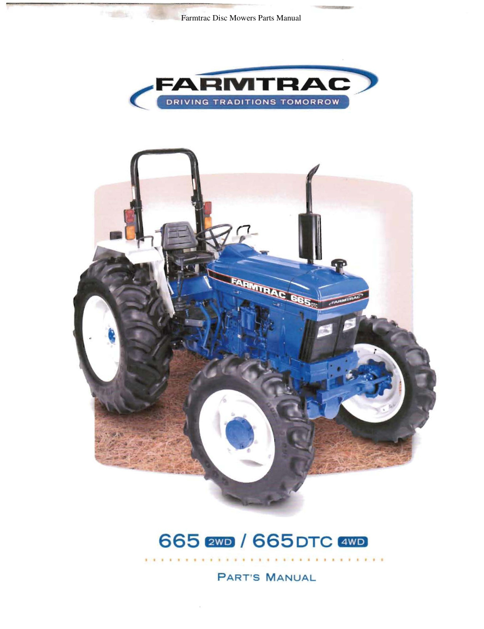 Première page de Farmtrac 665 665 DTC Parts Manual