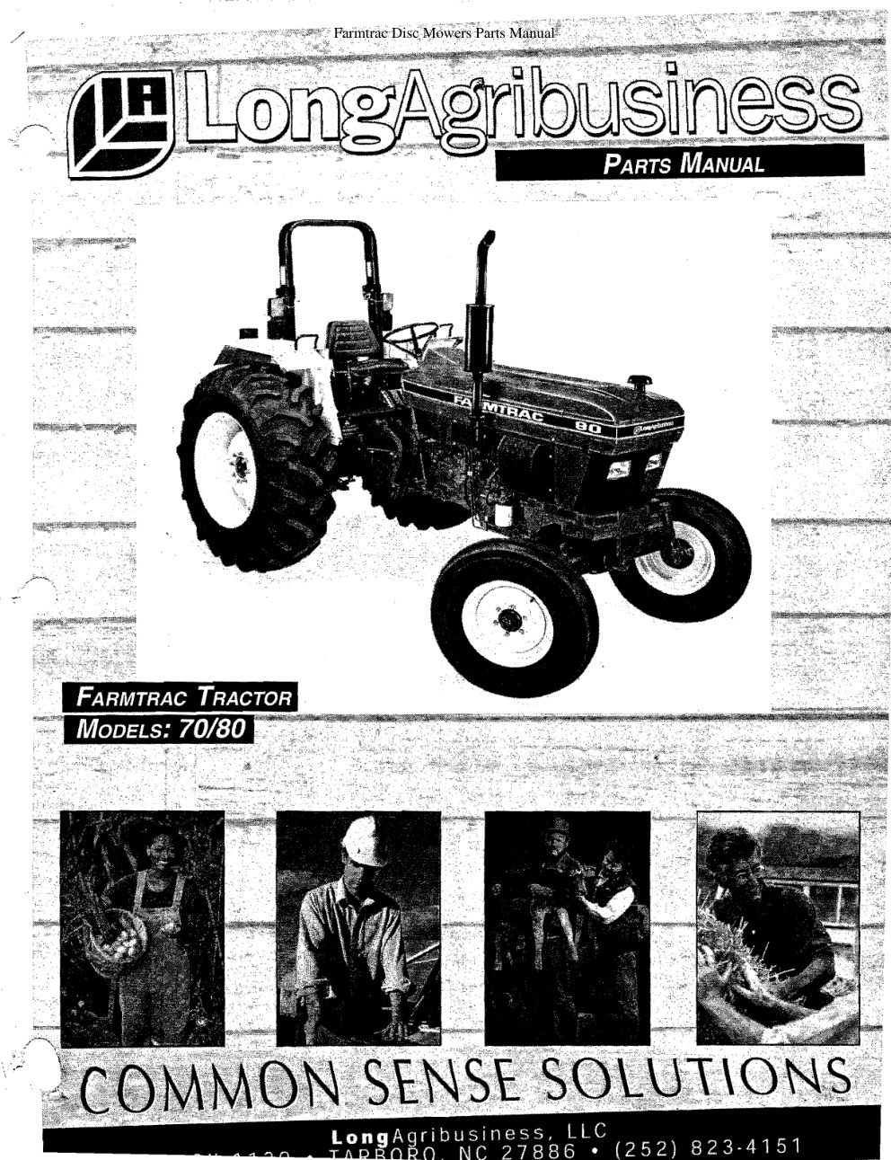Première page de Farmtrac 70 80 Parts Manual