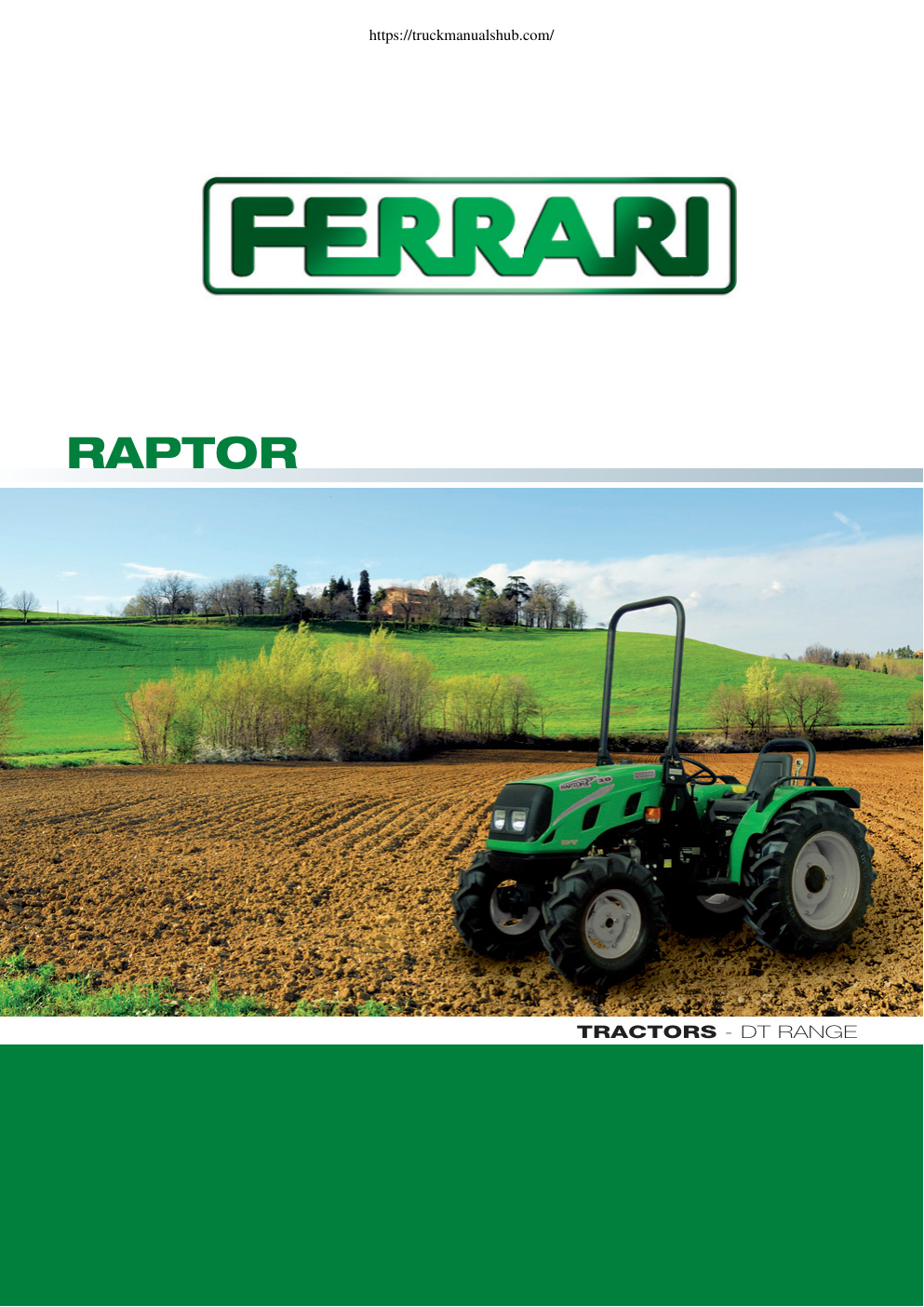 Première page de Ferrari Raptor Technical Specifications