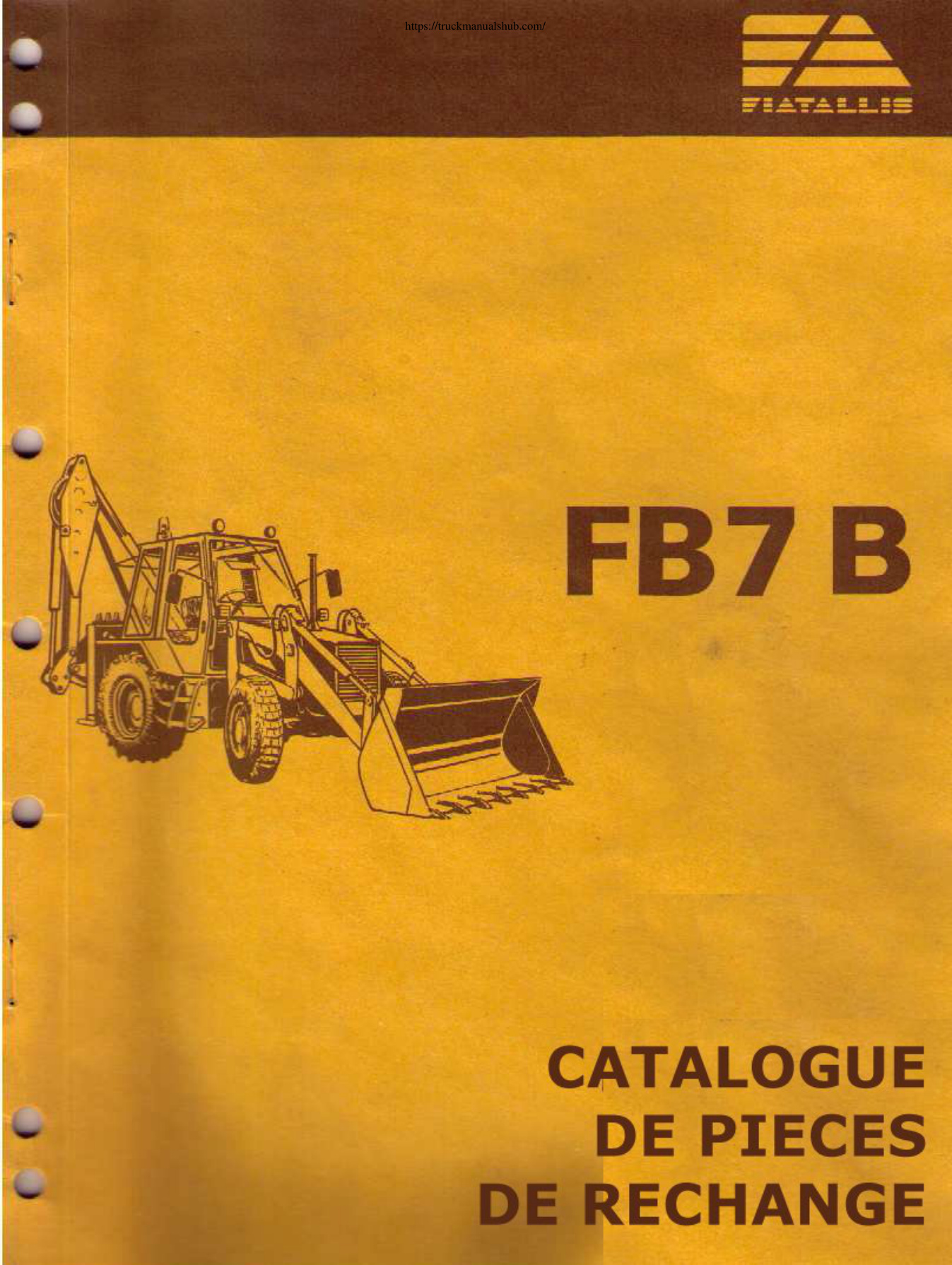 Première page de Fiat Allis FB7B Parts Catalog
