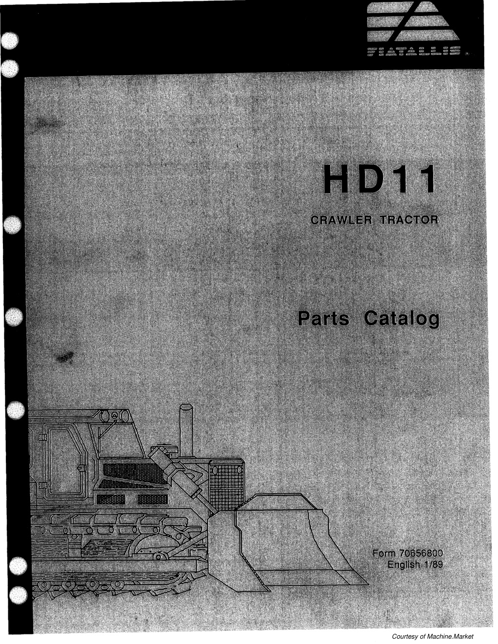 Première page de Fiat Allis HD11 Crawler Tractor Parts Catalog