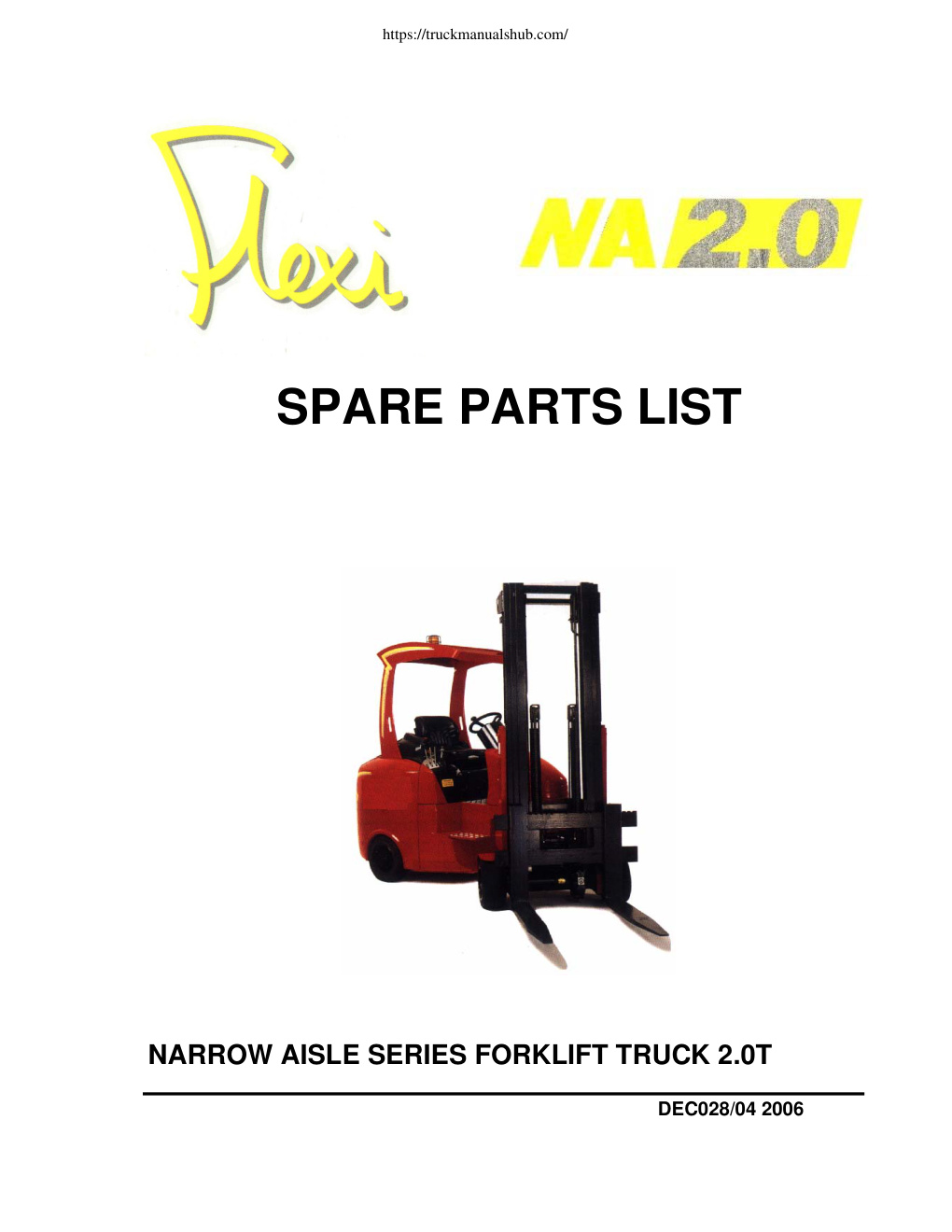 Première page de Flexi NA 2 0 Spare Parts List