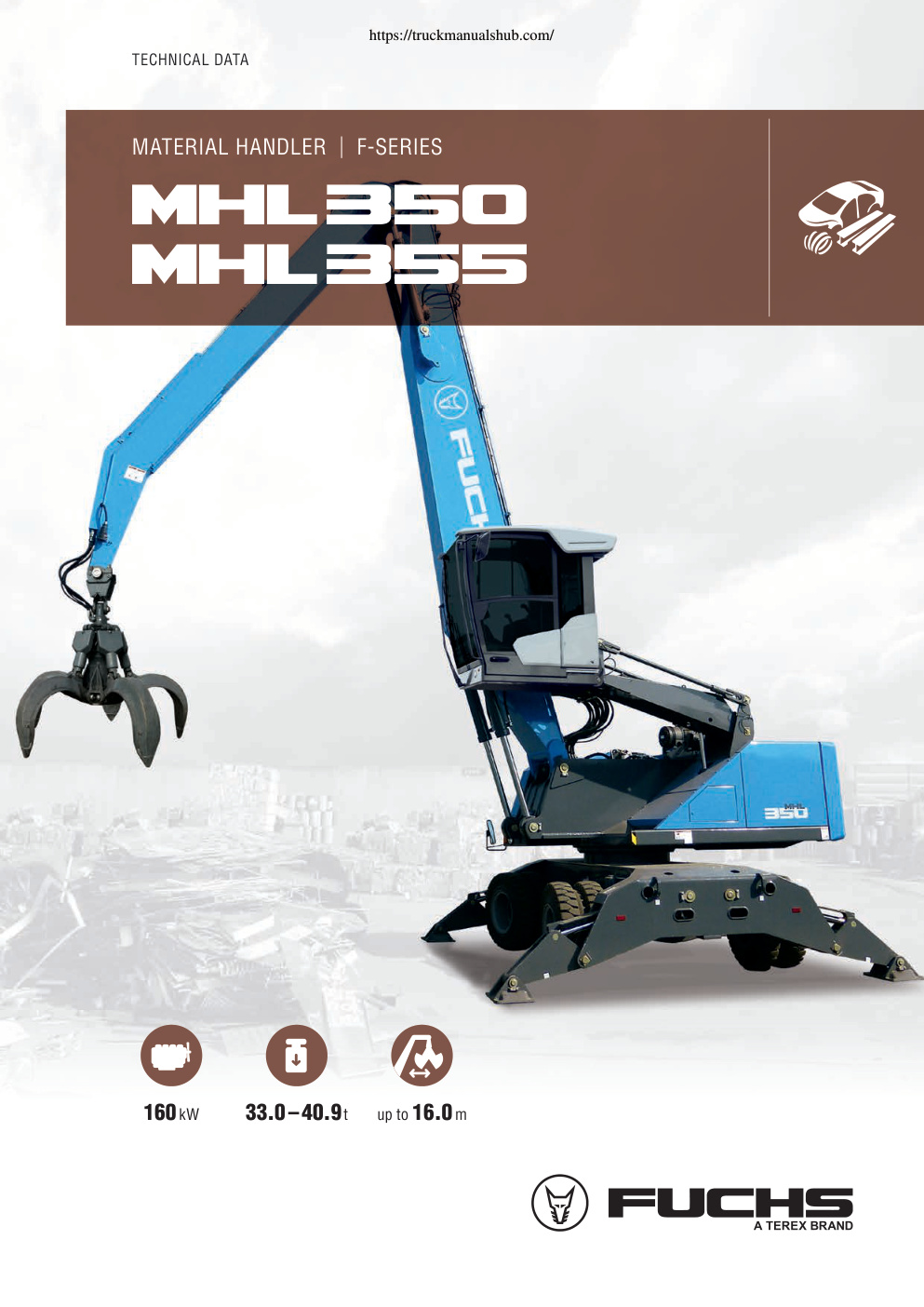 Première page de Fuchs MHL350 MHL355 Technical Specifications