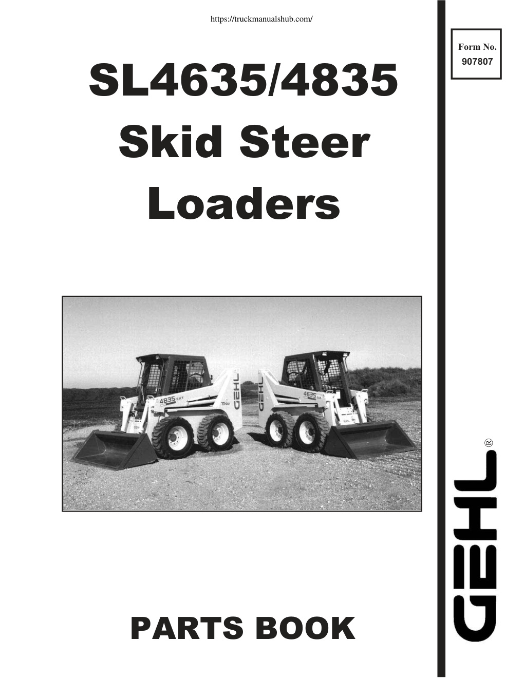 Première page de Gehl SL4635 SL4835 Parts Book
