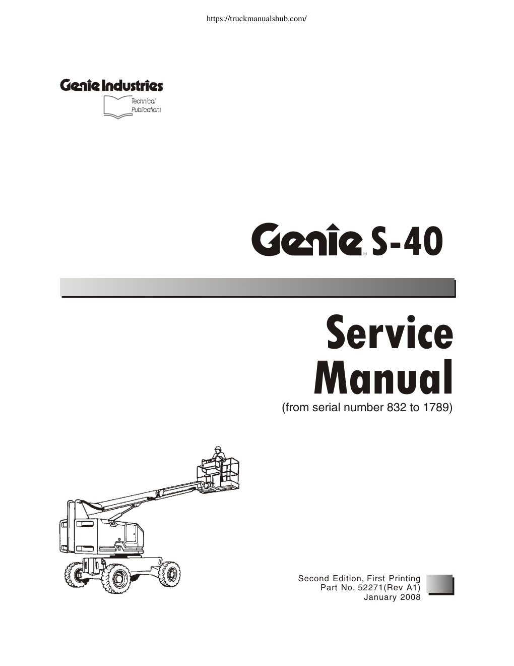 Première page de Genie S40 Service Manual