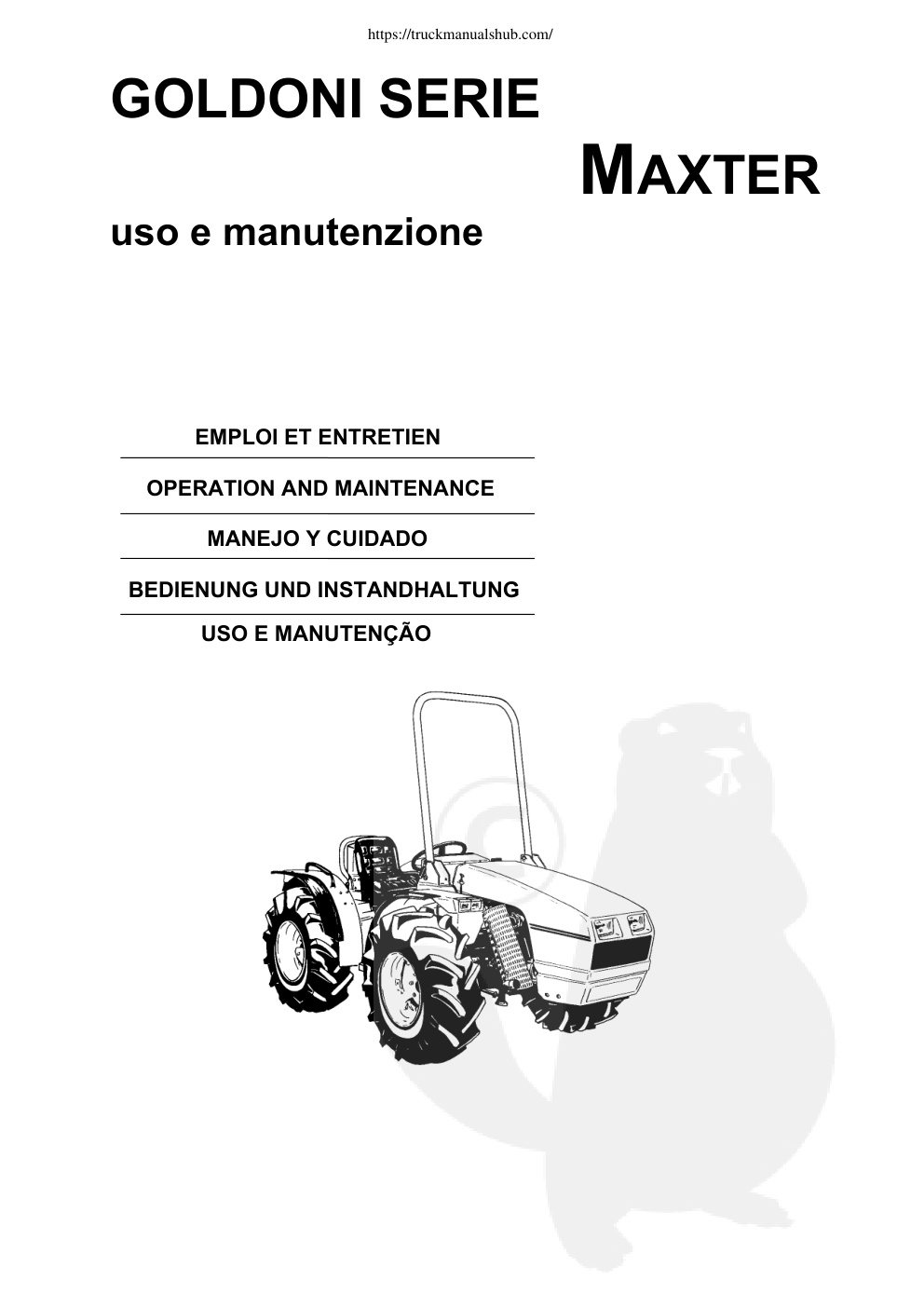 Première page de Goldoni Maxter Serie Operation and Maintenance Manual