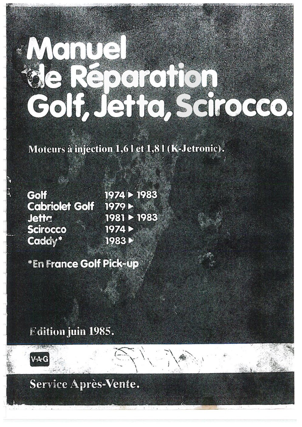 Première page de Golf 1 Jetta et Scirocco Essence