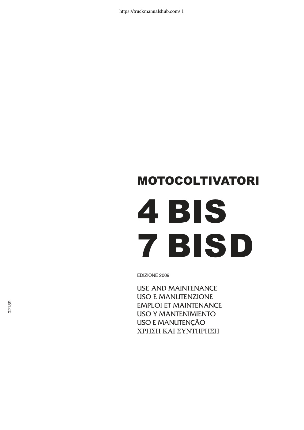 Première page de Grillo 4 BIS 7 BISD Use And Maintenance