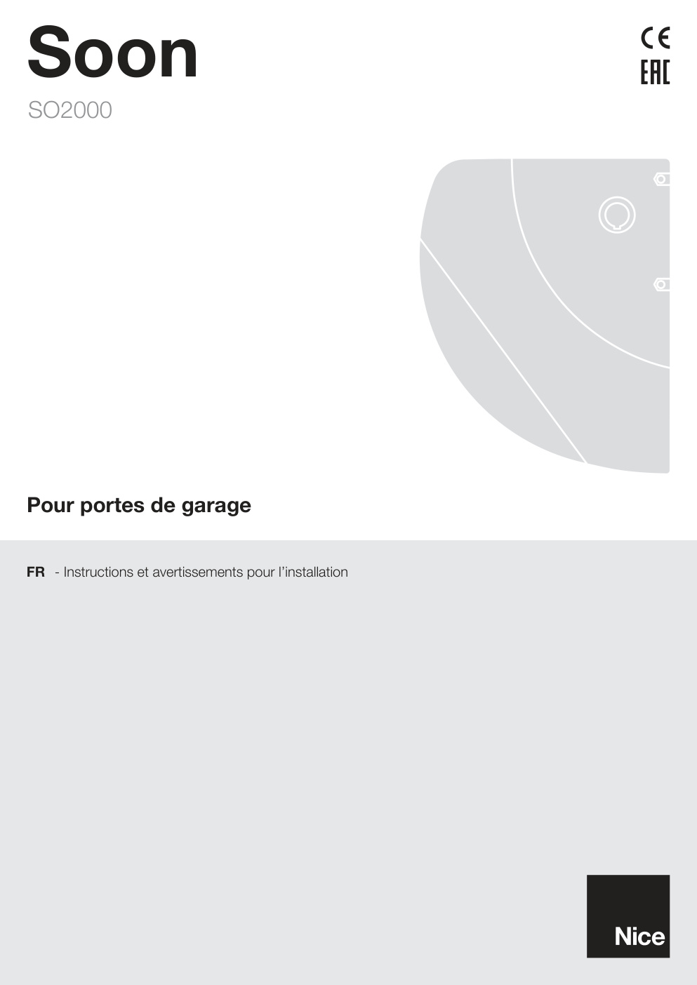 Première page de FR - Instructions et avertissements pour l'installation