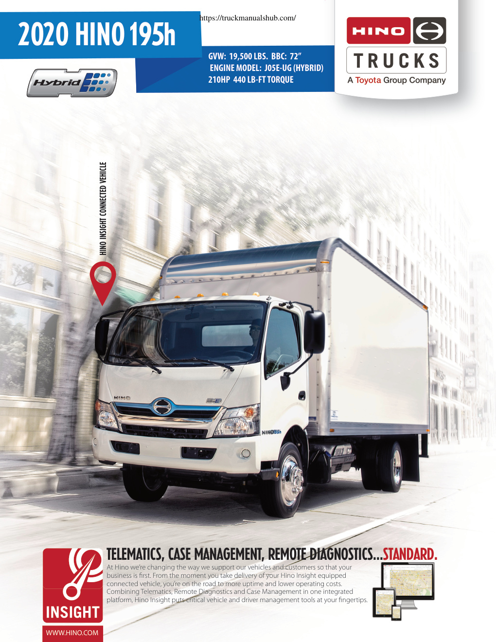 Première page de Hino 195h 2020 Technical Specifications