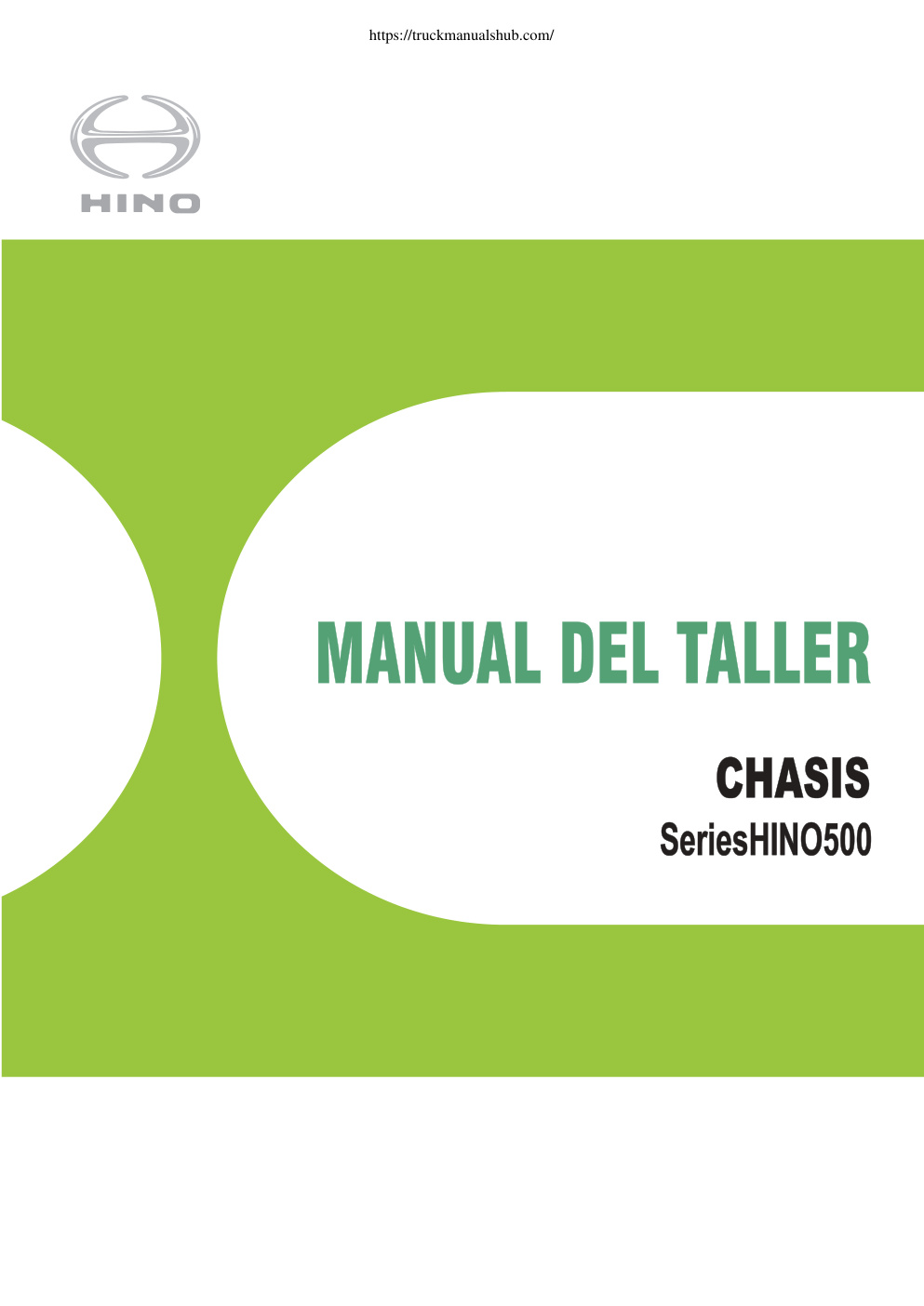 Première page de Hino 500 Manual