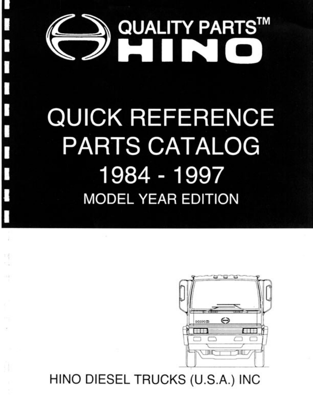 Première page de Hino Diesel Trucks 1984 1997 Quick Reference Parts Catalog