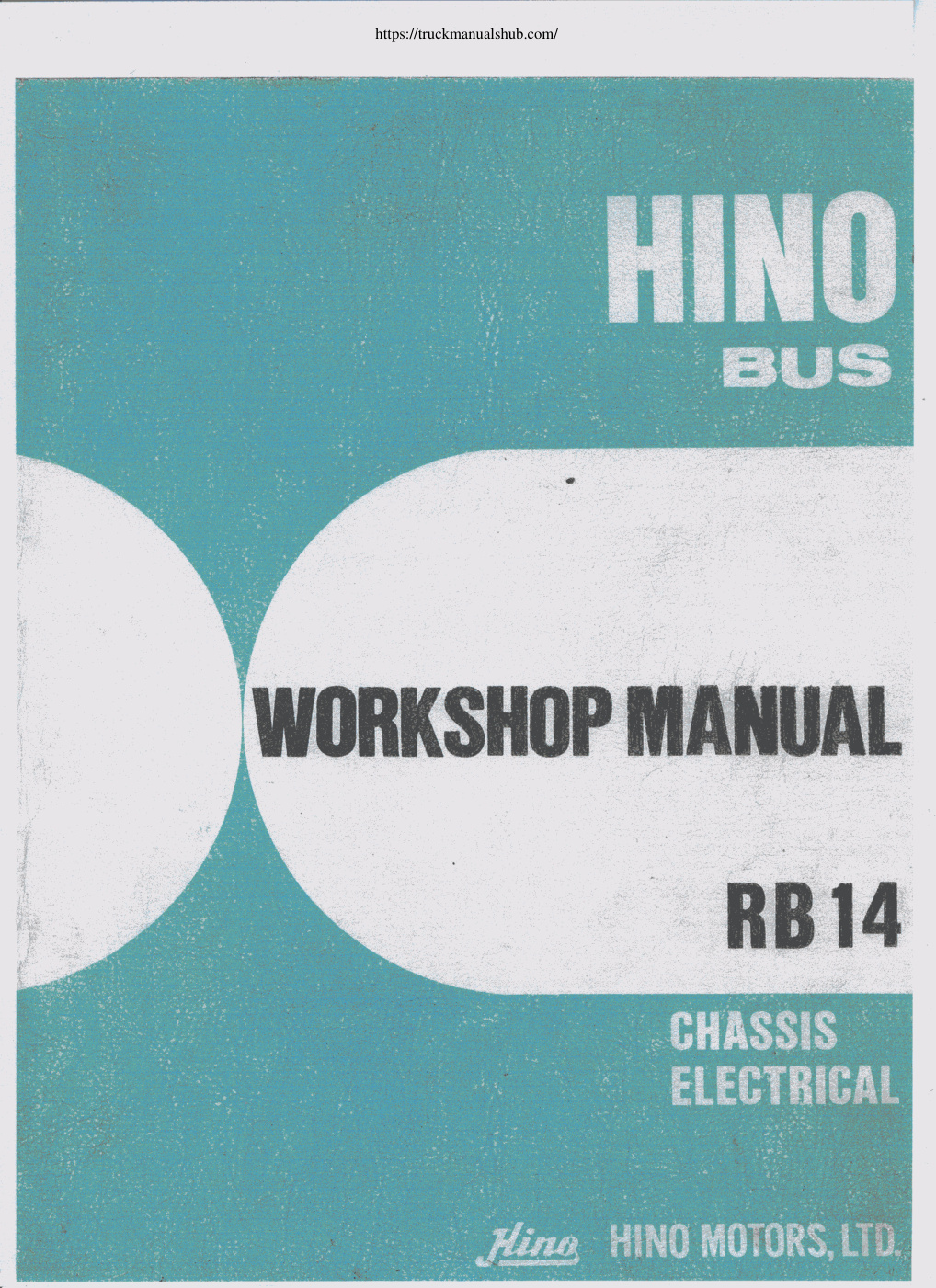 Première page de Hino RB14 Bus Workshop Manual