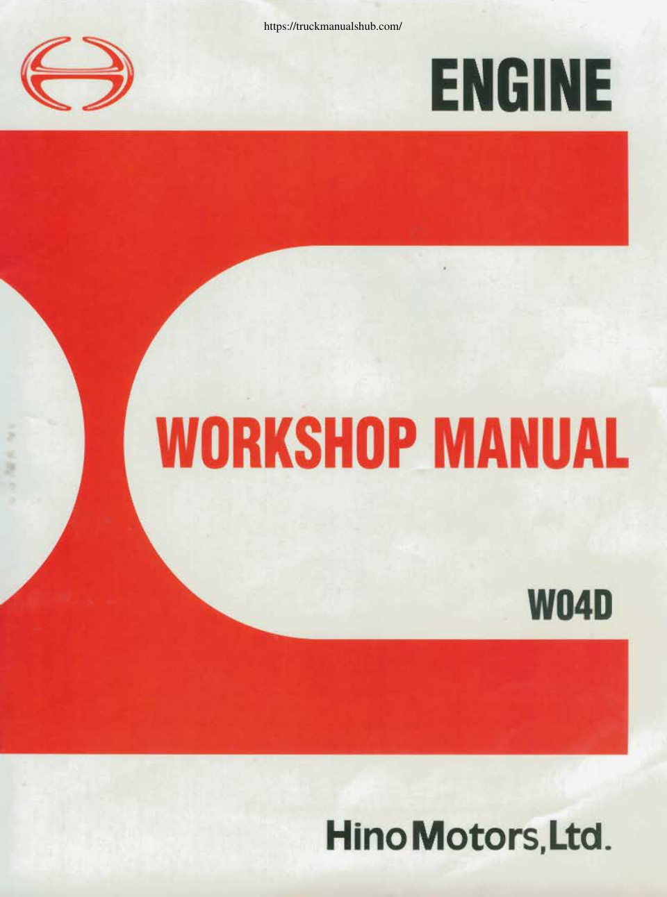 Première page de Hino RB145 Motors Workshop Manual WO4D W04C T