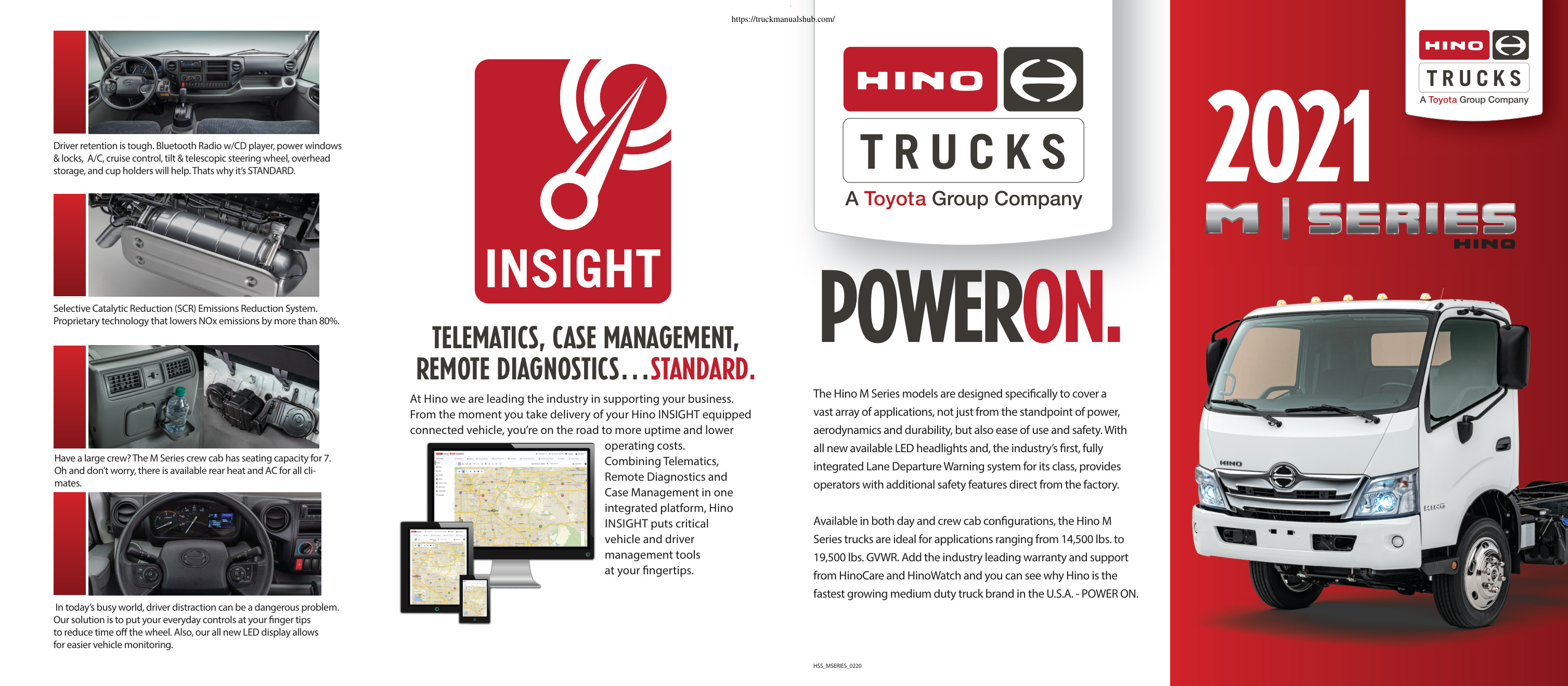 Première page de Hino Trucks M Series Technical Specifications