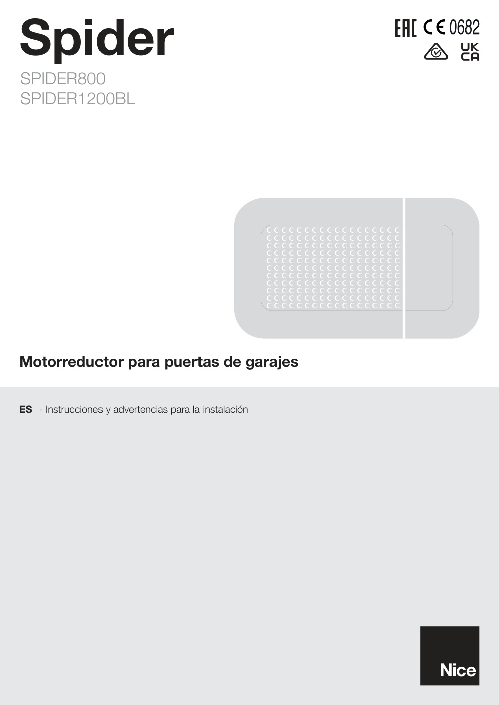 Première page de Motorreductor para puertas de garajes