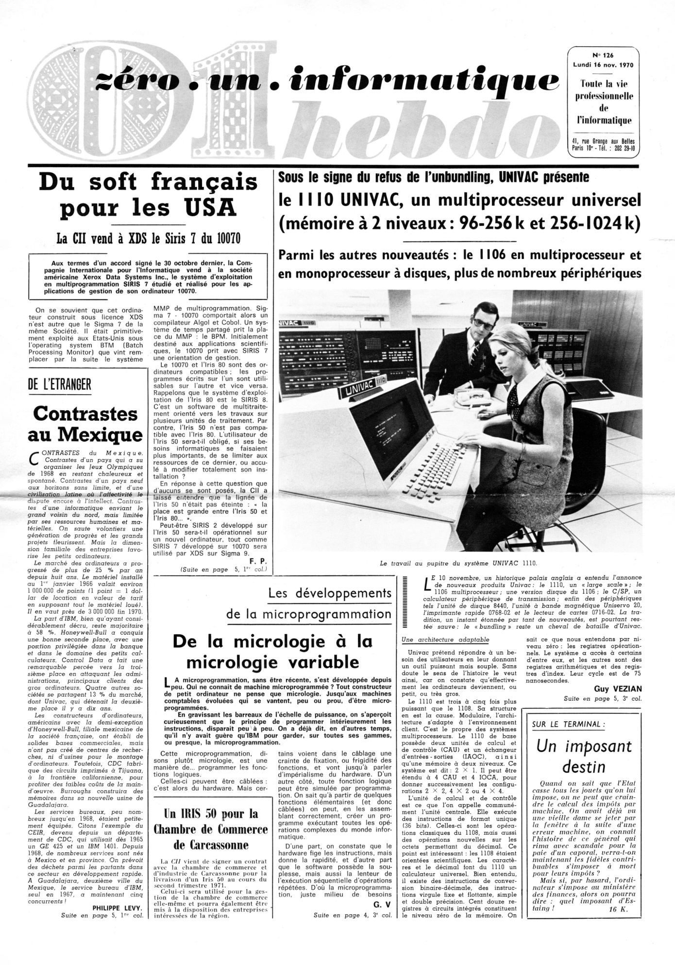 Première page de 01informatique numero0126