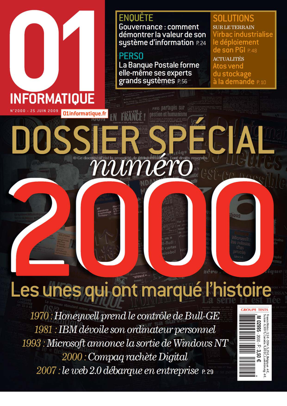 Première page de 01informatique numero2000