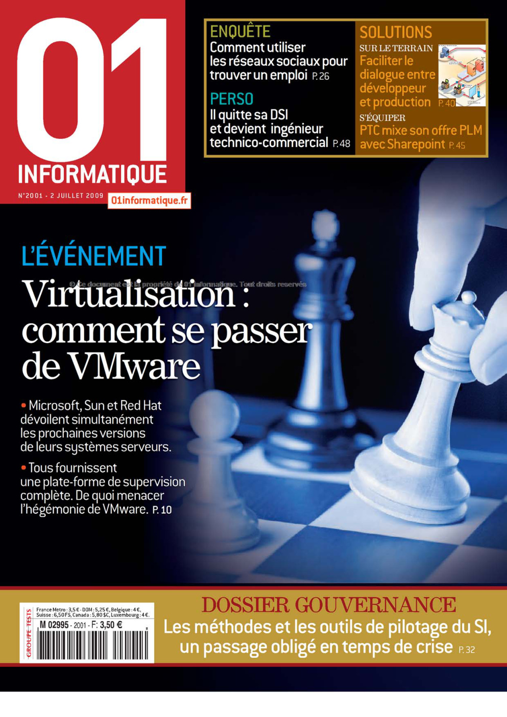 Première page de 01informatique numero2001