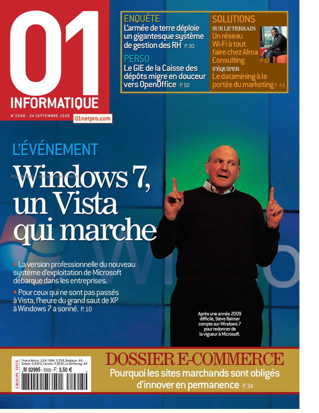 Première page de 01informatique numero2008