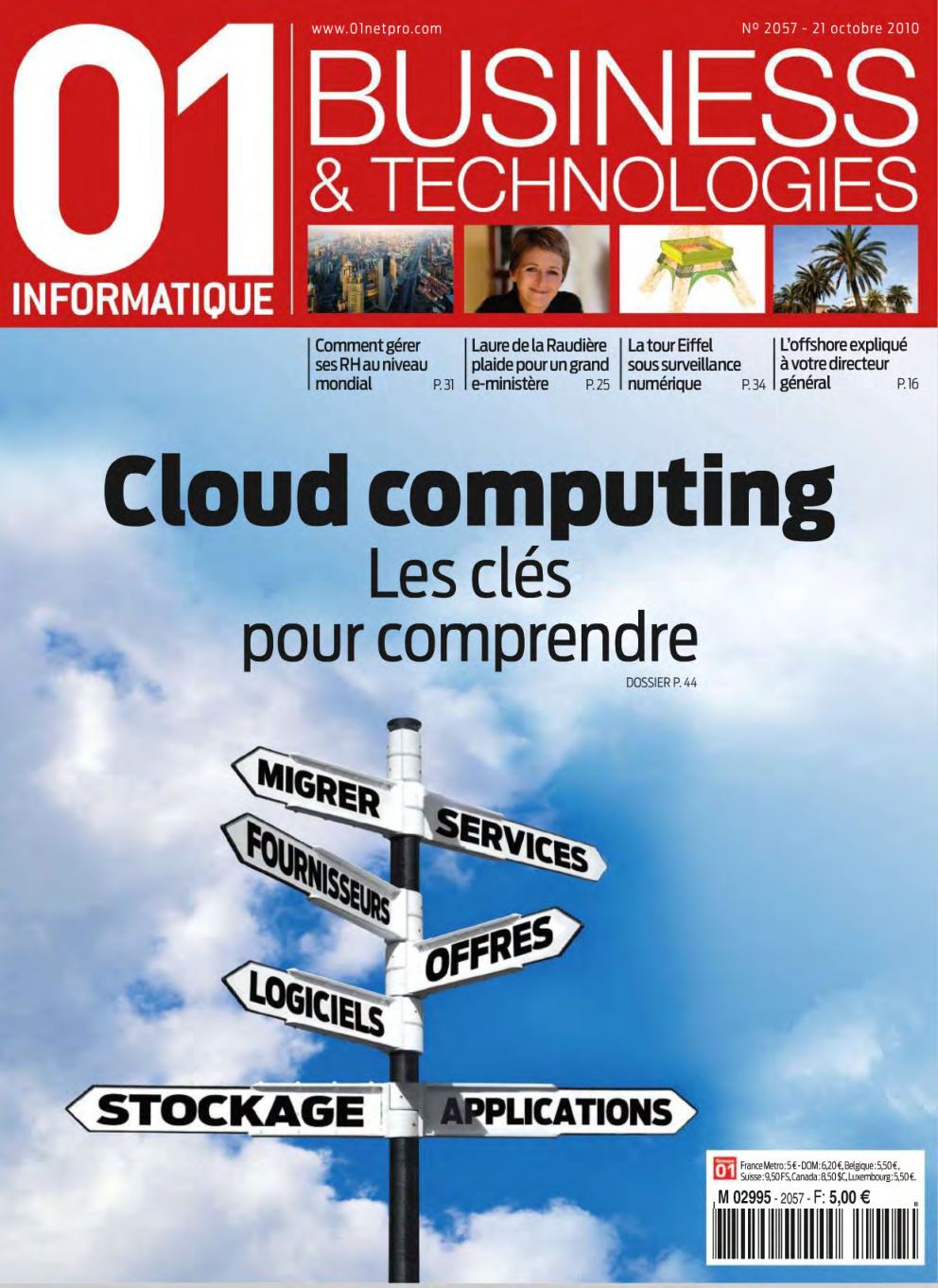 Première page de 01informatique numero2057