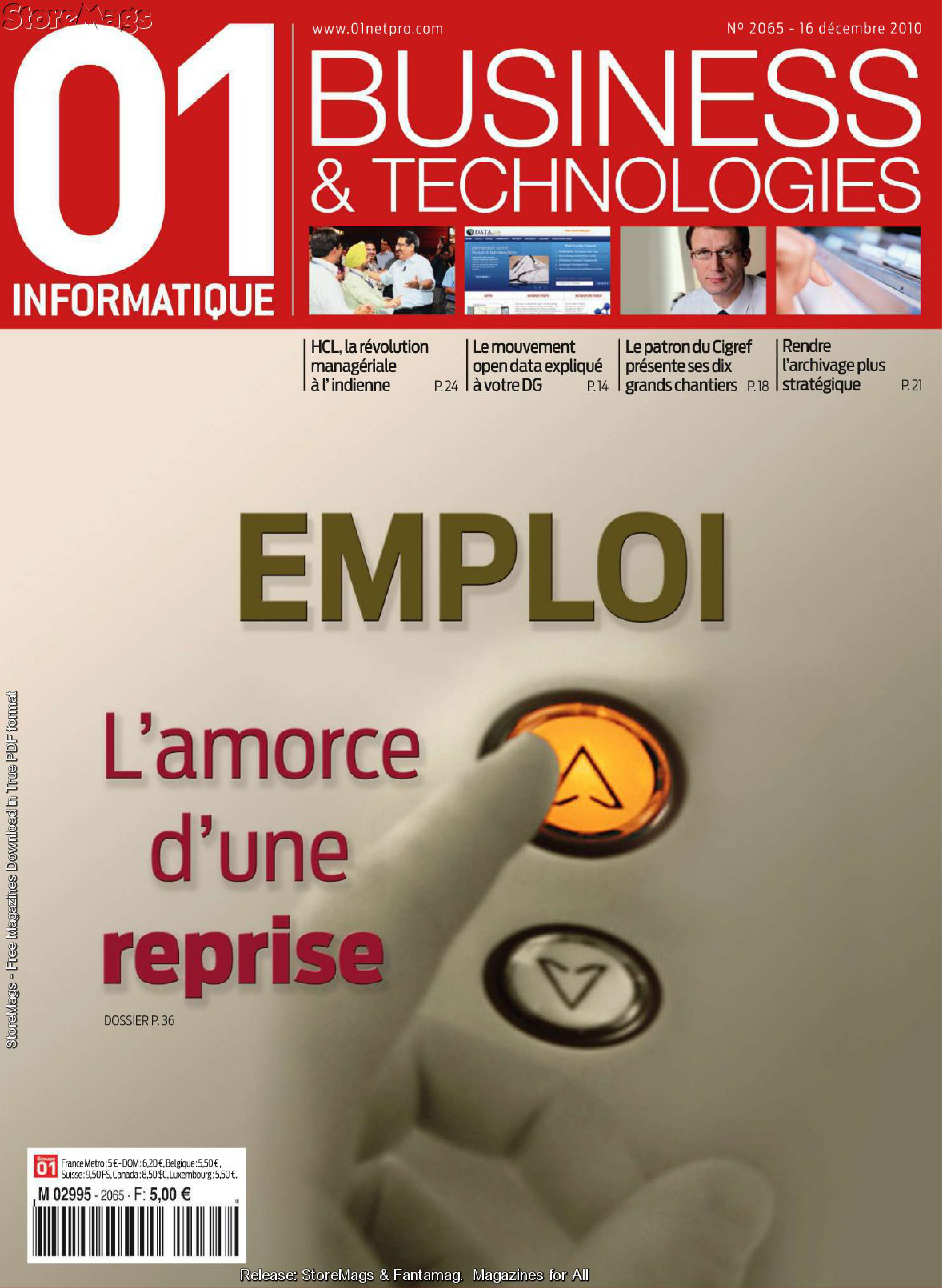 Première page de 01informatique numero2065