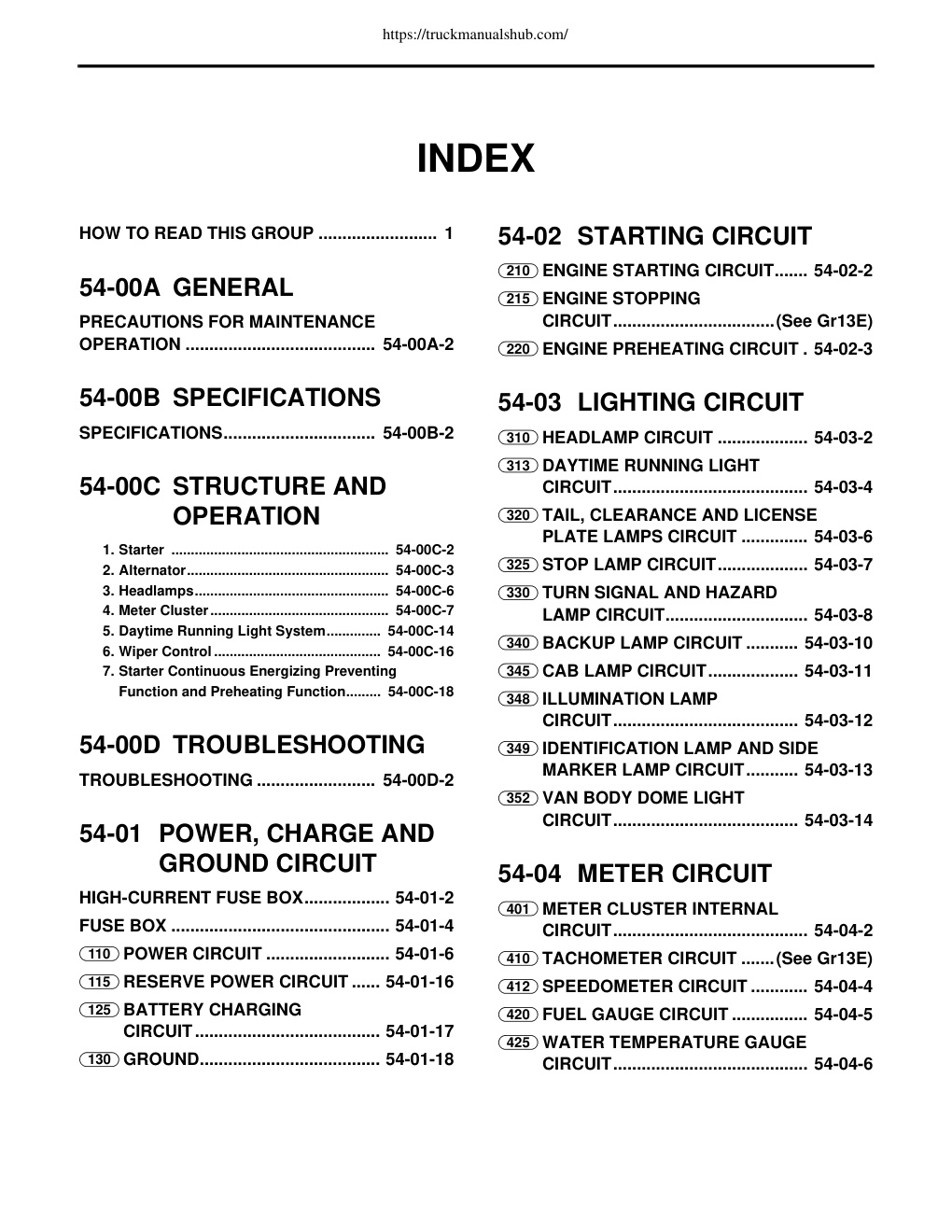 Première page de 2008 Sterling 360 Workshop Manual Electrical Wiring Diagrams