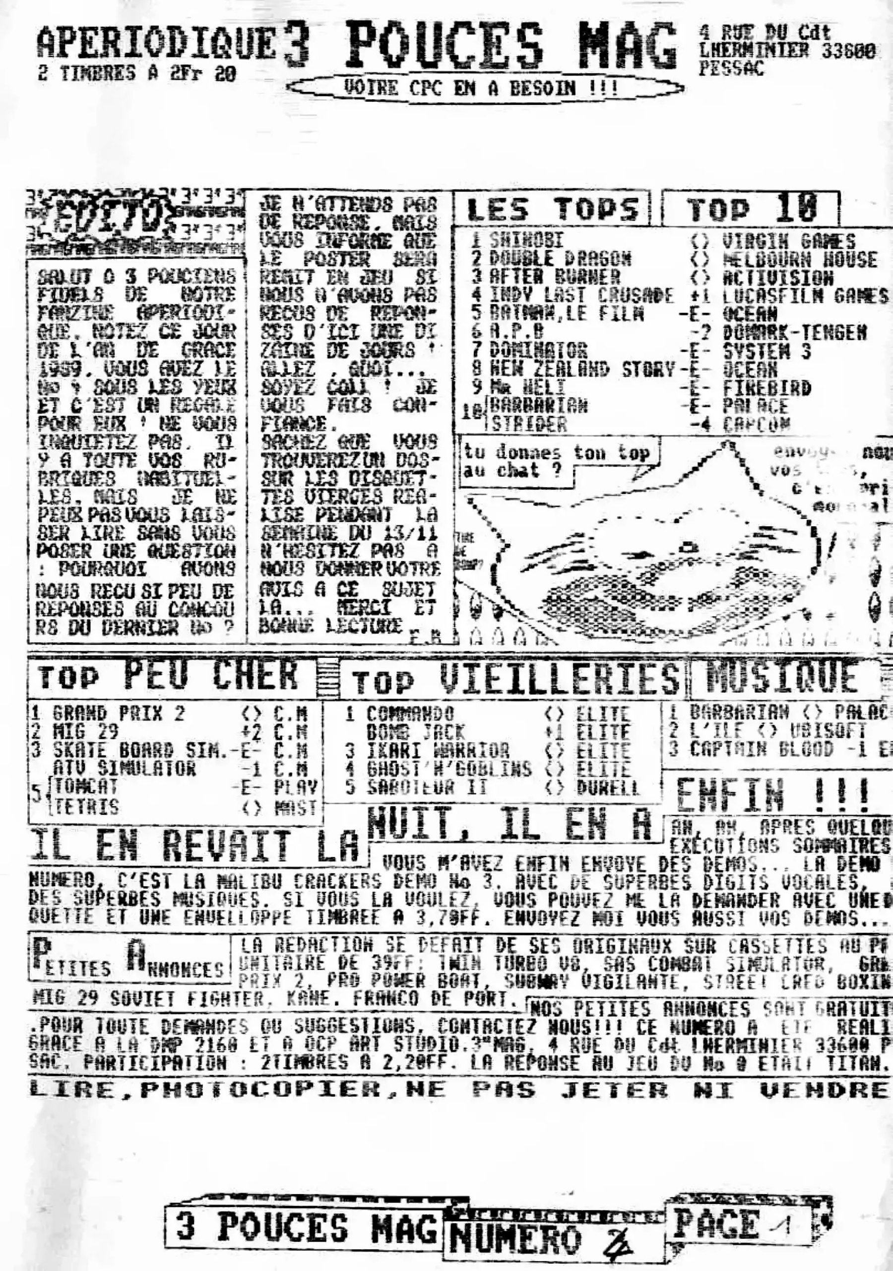 Première page de 3poucesmag numero04