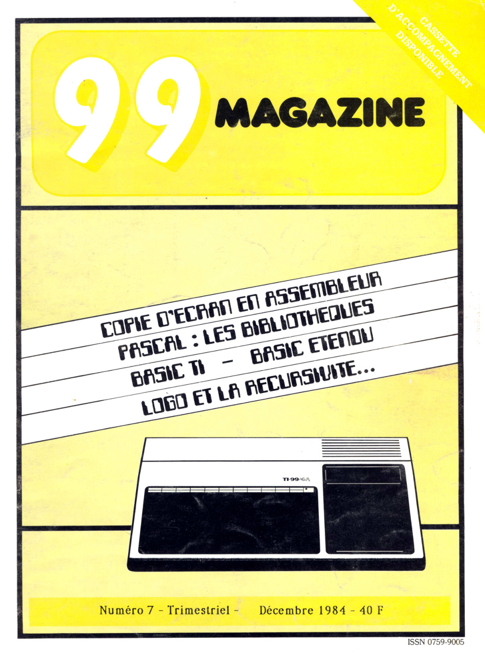 Première page de 99magazine numero07