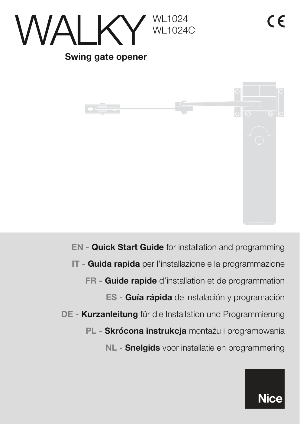 Première page de EN - Quick Start Guide for installation and programming