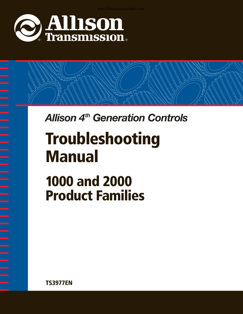 Première page de Allison Transmission 1000 and 2000 Product Families Troubleshooting Manual