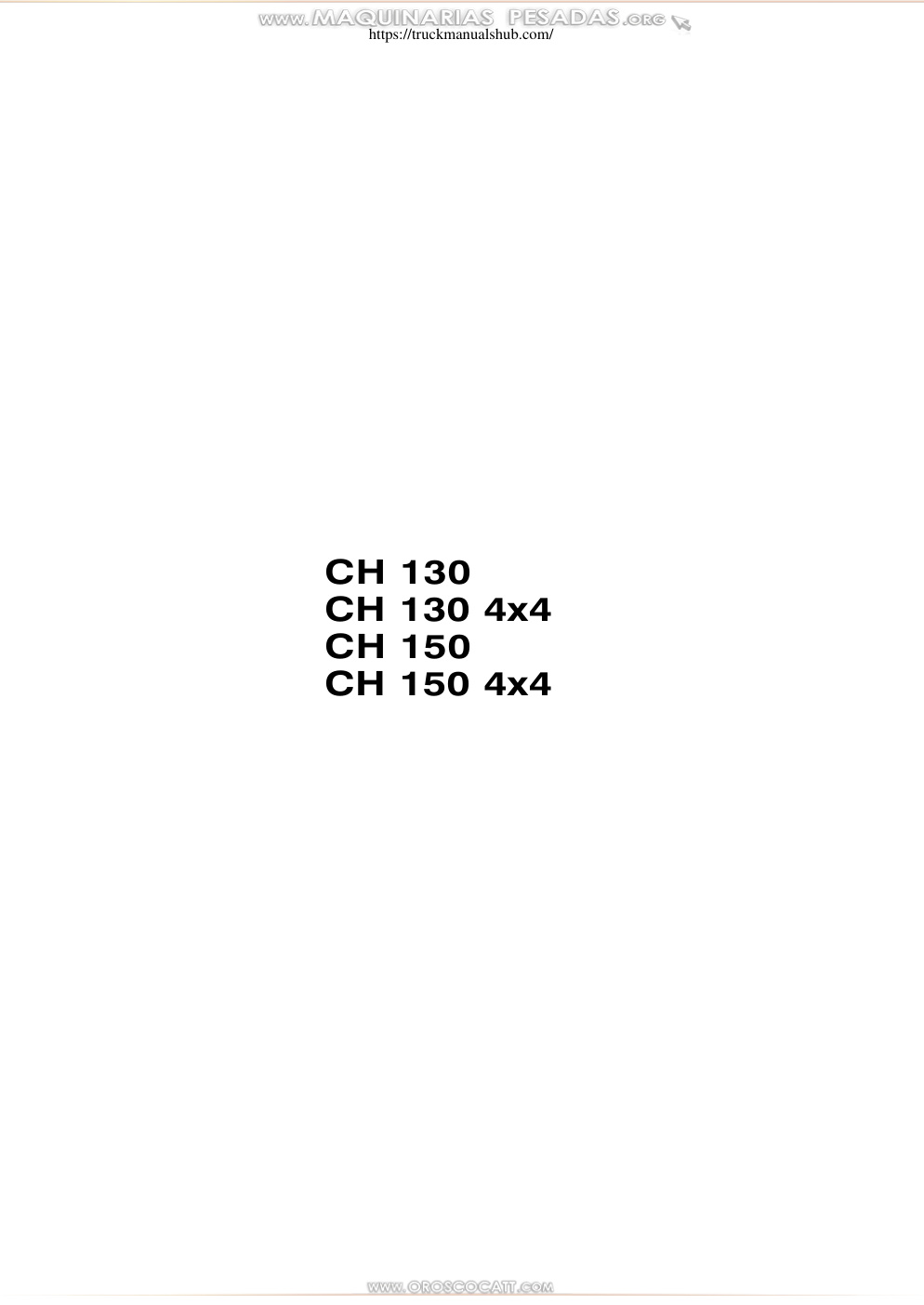 Première page de Ausa CH130 CH150 Operator s Manual