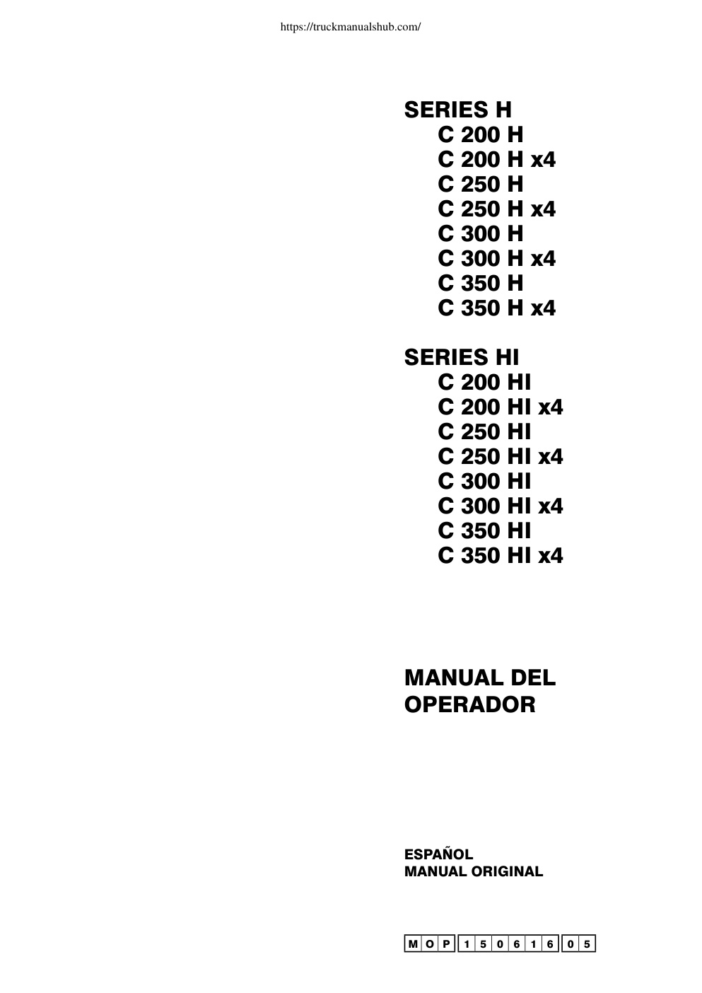 Première page de Ausa H HI Series Dumper Operator s Manual