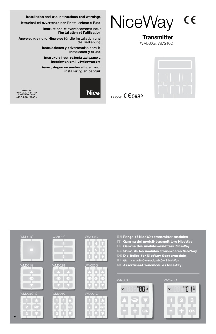 Première page de Man 7ling NICEWAY display