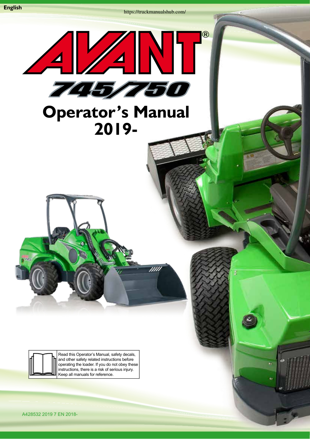 Première page de Avant 745 750 Operator s Manual