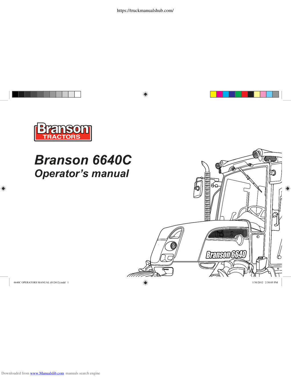 Première page de Branson 6640C Operator s and Maintenance Manual