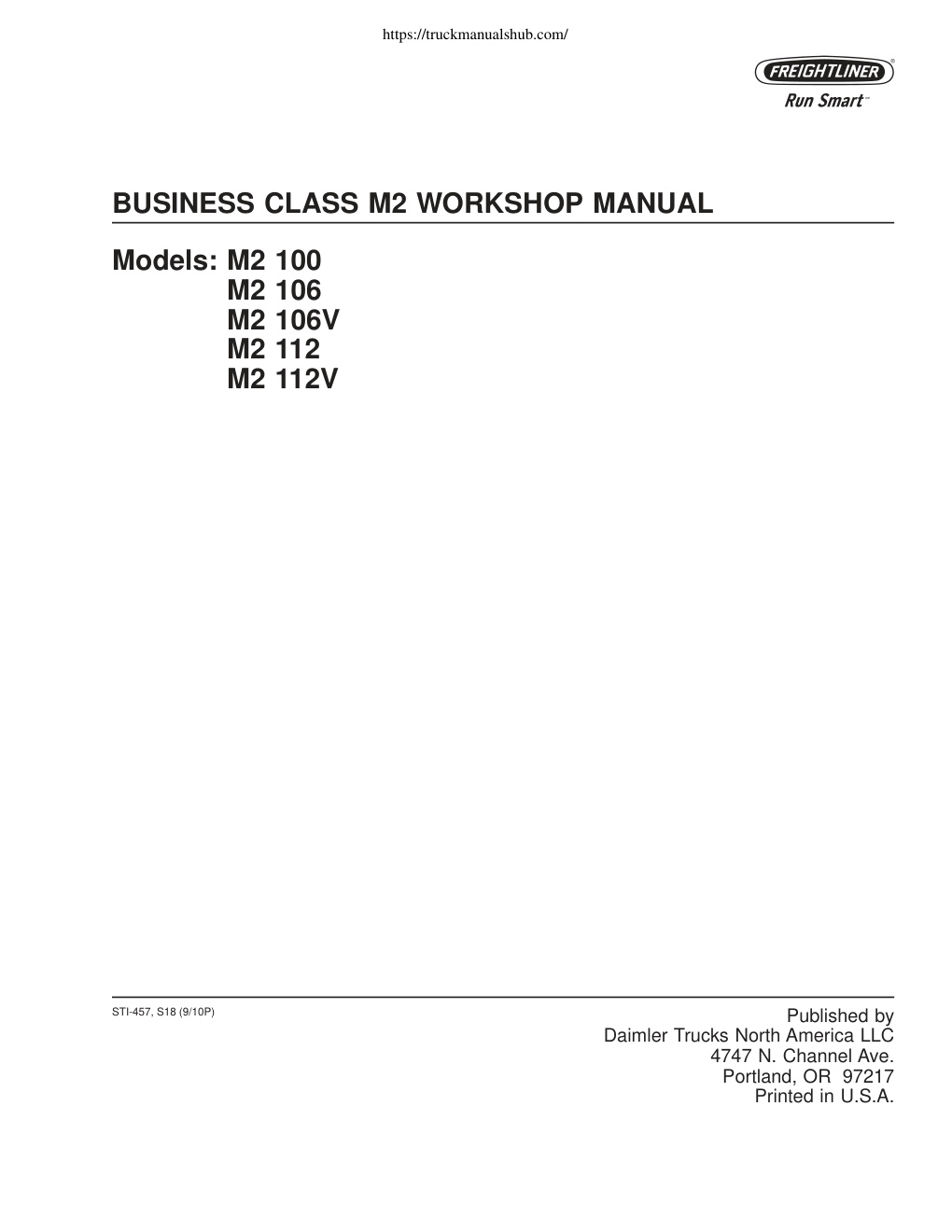 Première page de Business Class M2 Workshop Manual