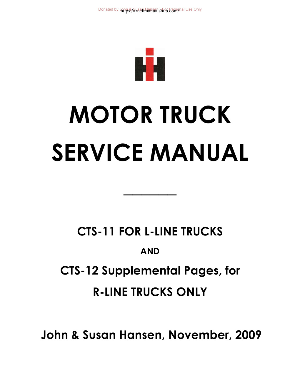 Première page de CASE IH CTS 11 12 service manual
