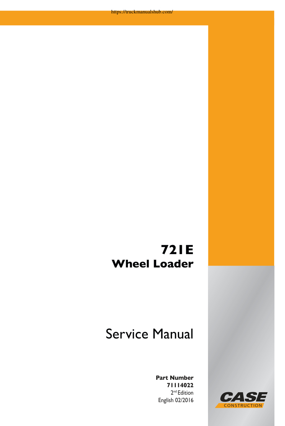 Première page de Case 721E Service Manual