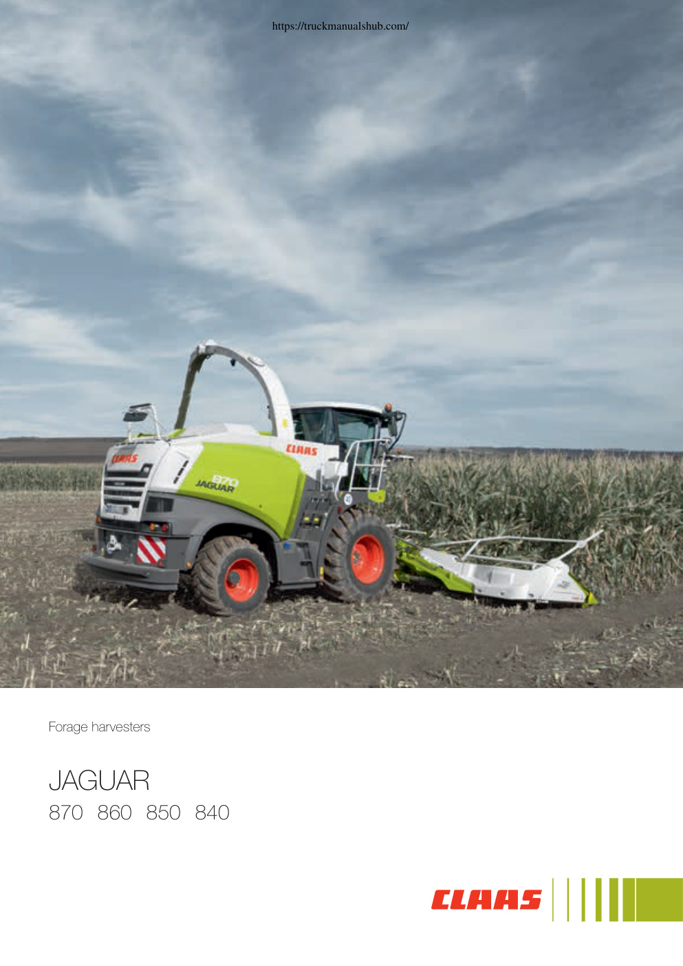 Première page de Claas Jaguar Service Manual