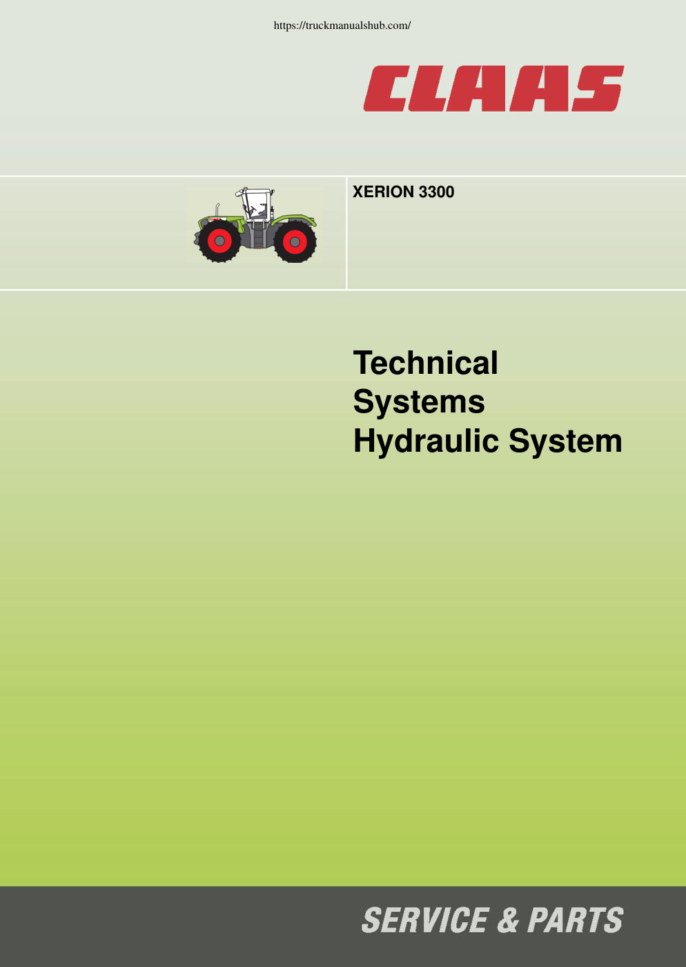 Première page de Claas XERION 3300 Technical Systems Hydraulic System PDF manual