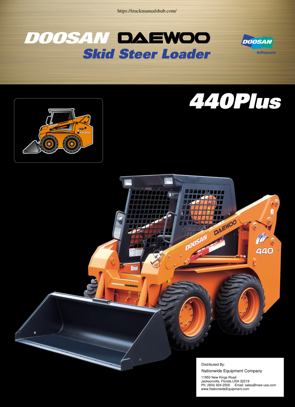 Première page de Daewoo 440Plus Skid Steer Specifications