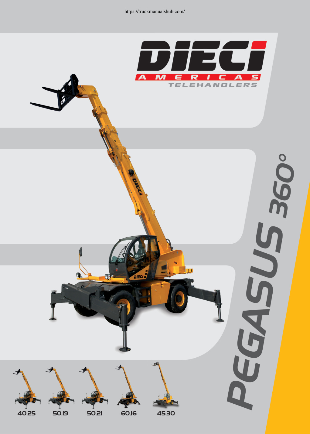 Première page de Dieci Pegasus 40 25 50 19 50 21 60 16 45 30 Technical Specification